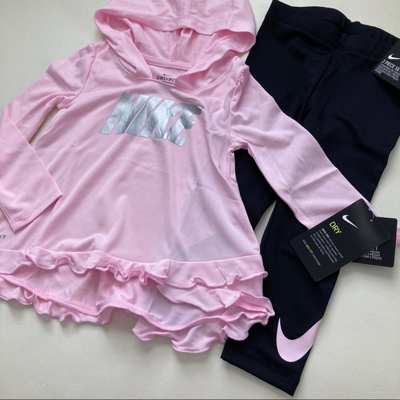 Nike Dri-fit Ruffle Pullover Hoodie and Leggings Set - Picture 8 of 11